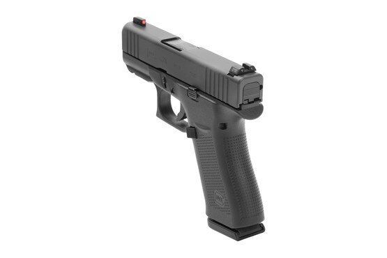 Single stack 9mm pistol with Ameriglo Bold Night Sights.